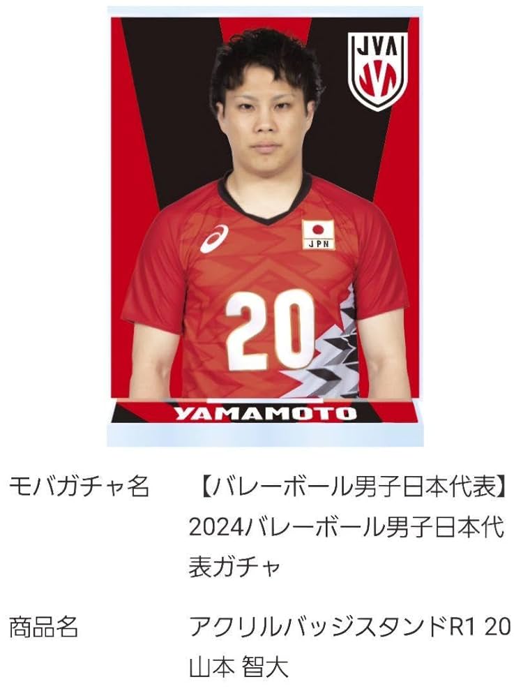 全日本男子バレー　モバガチャ　バラ売可能 男子バレー日本代表☆モバガチャ☆カプセルトイ☆バラ売り